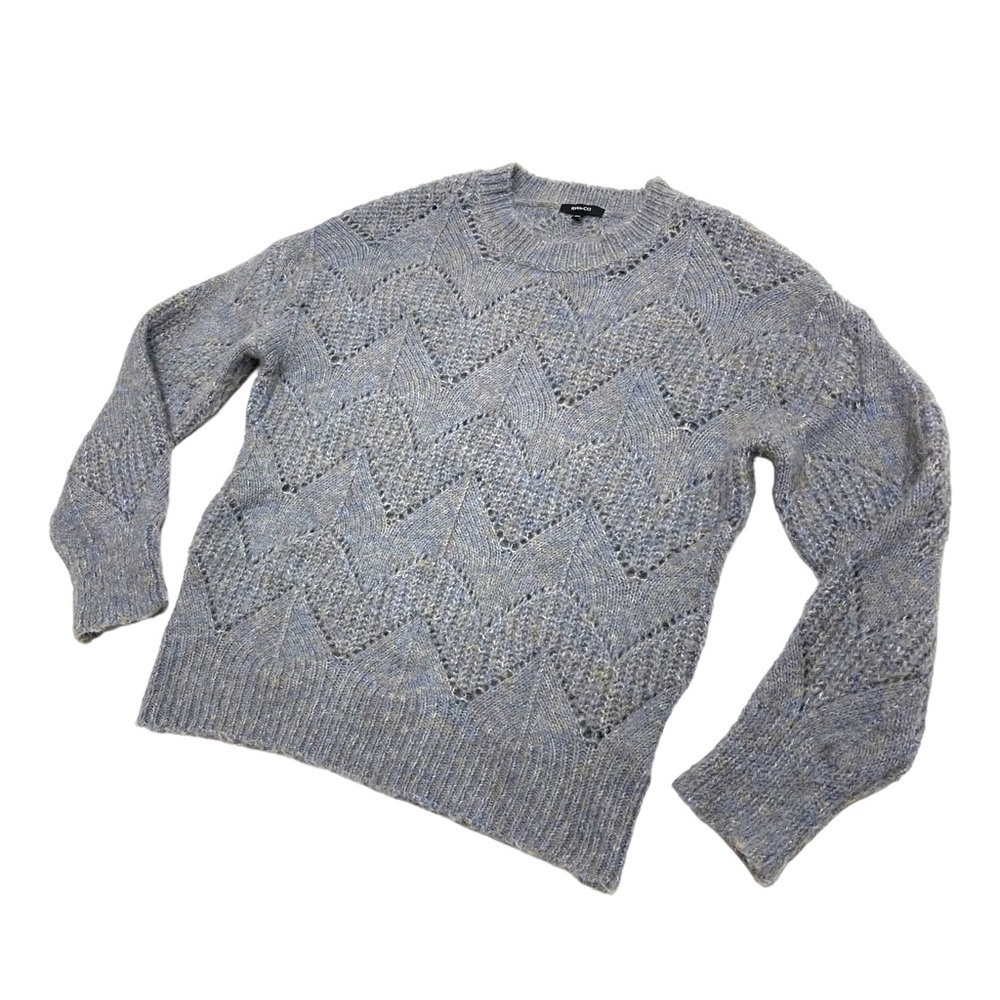 Reitmans knitted fuzzy sweater grey green size M - Picture 4 of 12